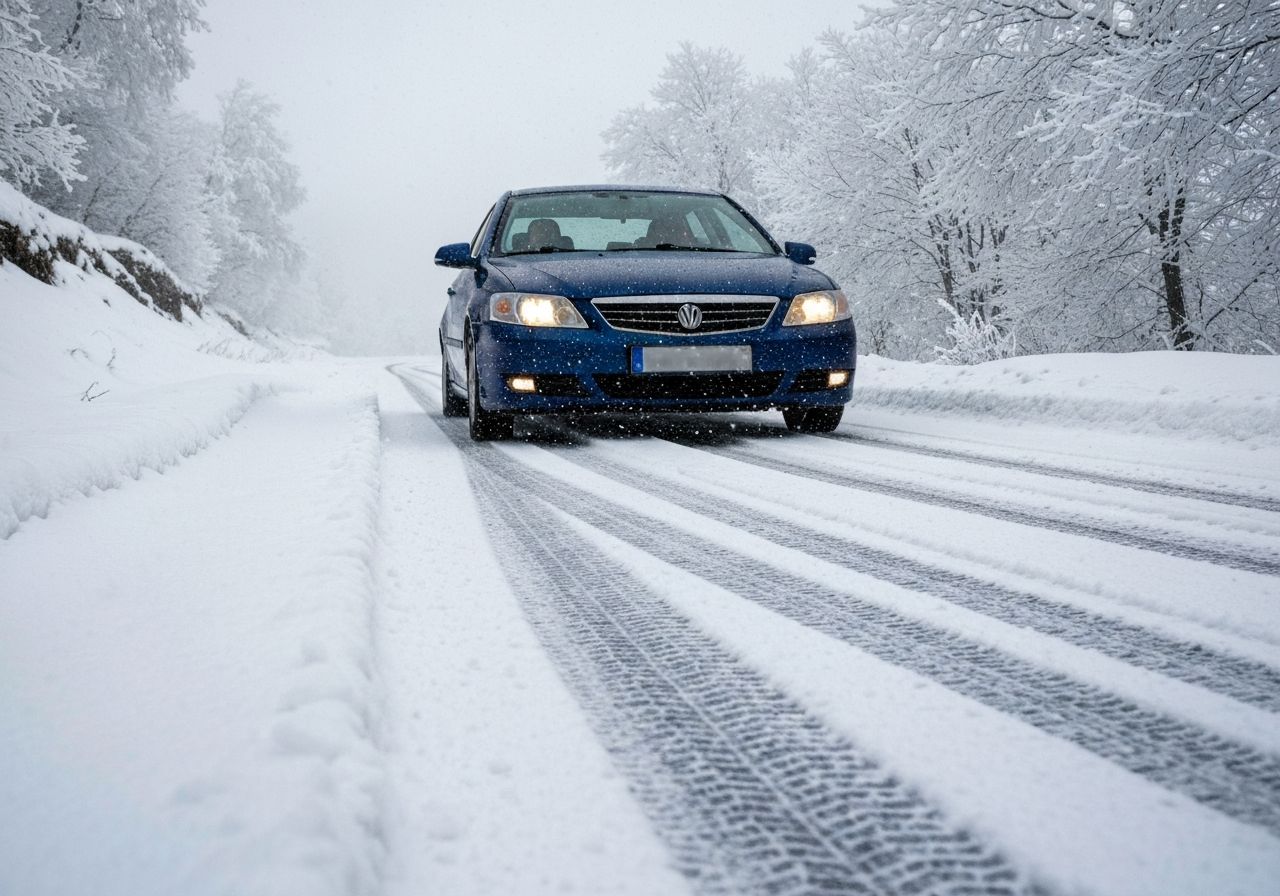 Trudne warunki zimowe – poradnik dla kierowcy na bezpieczną jazdę