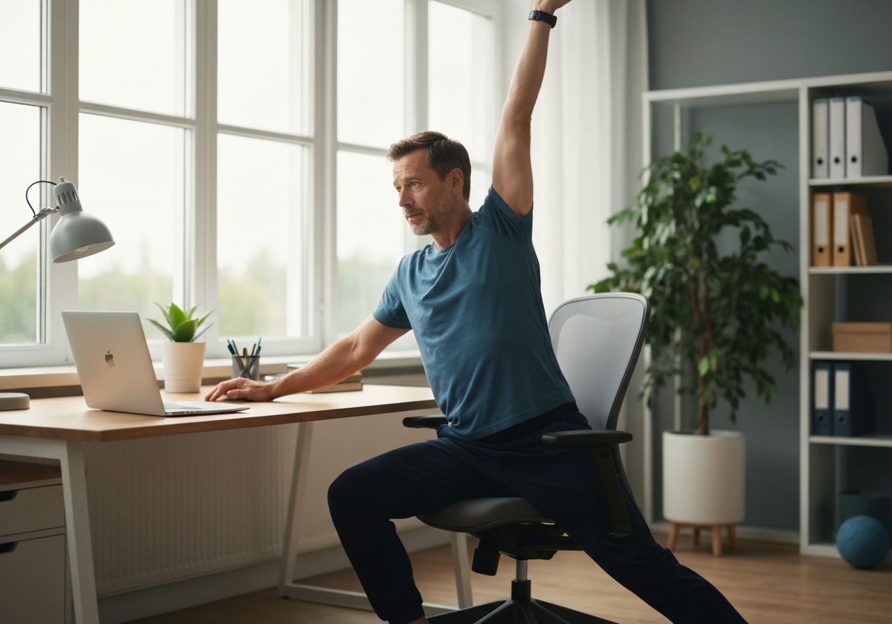 Jak zadbać o kondycję przy siedzącej pracy – porady dla mężczyzny